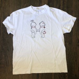 Brandy Melville baby devil white tee
